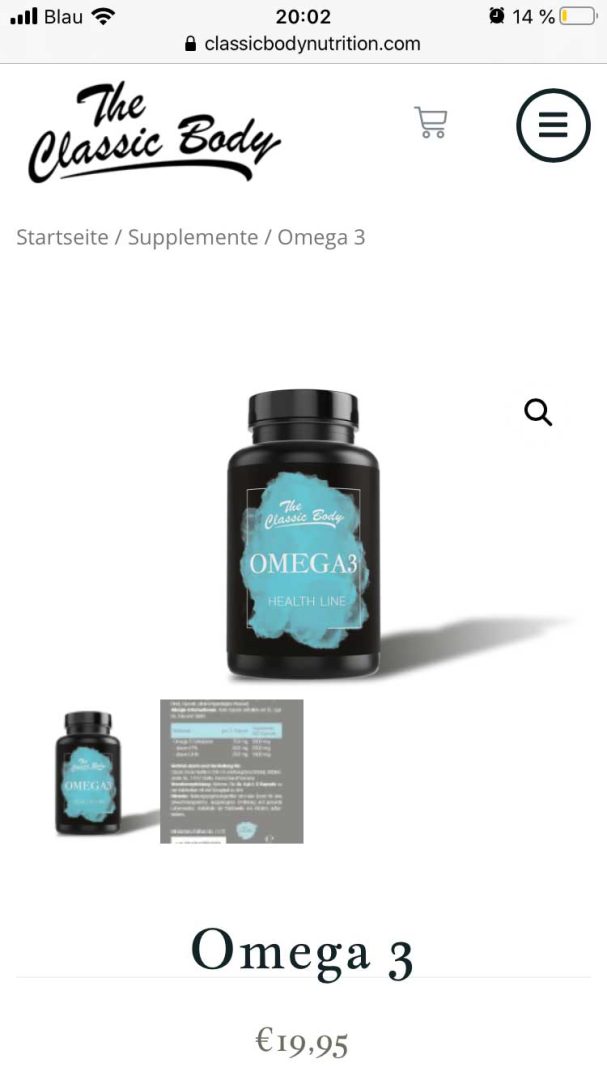 Health Line Omega 3 The Classic Body