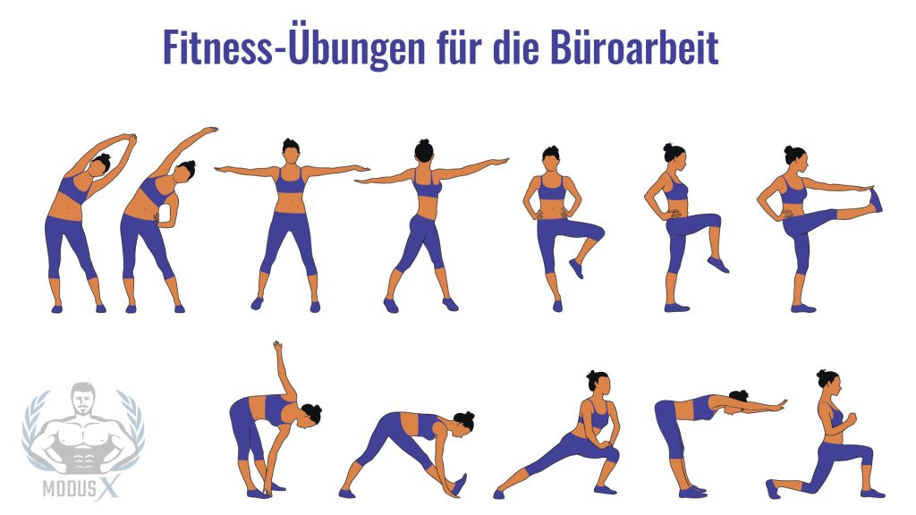 Fitness Übungen im Büro