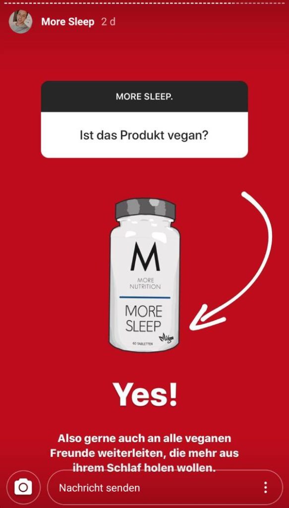 MORE SLEEP Vegan