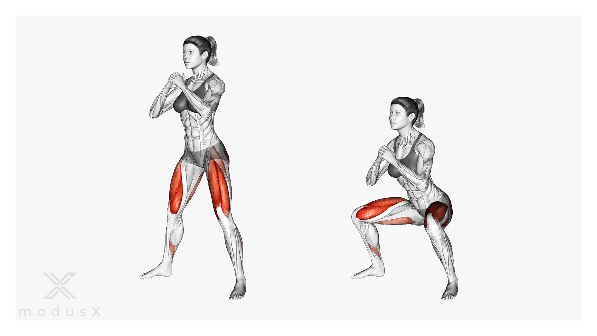 Sumo Squats ohne Gewicht