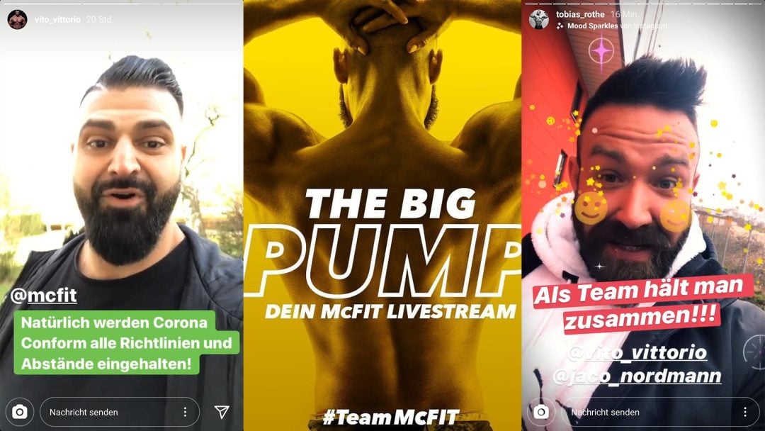 Tobias Rothe und Vito im McFIT Livestream